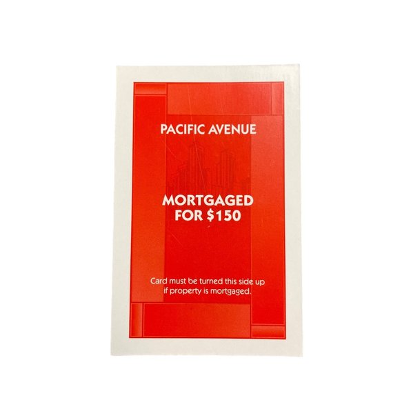 Monopoly Here Now Pacific Ave Property Title Deed Card Replacement 2008 u - Picture 2 of 5